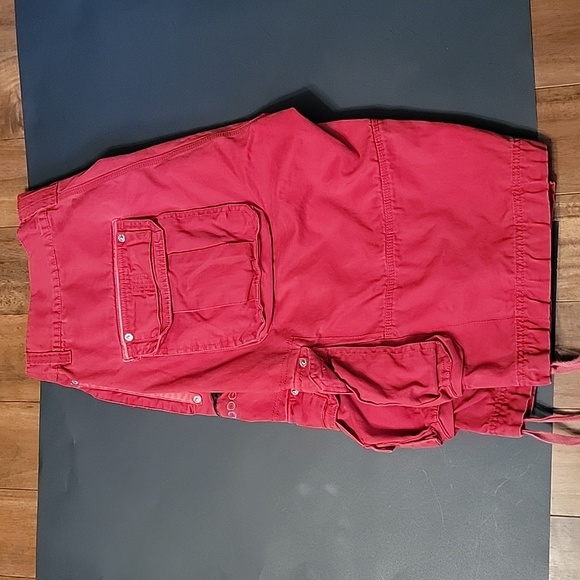 COOGI Y2K Jean Cargo Carpenter Skater Shorts Red Men's Size 44 - Picture 4 of 6